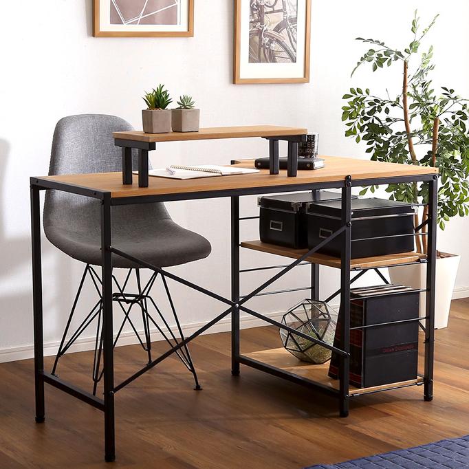 ホームテイスト（HOME taste） パスコンデスク PCデスク 机 卓上棚付き