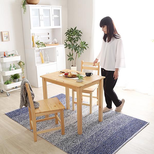 【ナチュラル】ダイニングセット3点ダイニング3点セット2人掛け無垢材食卓 パイン Amazon｜【ナチュラル】 ダイニングセット 3点 ダイニング3点