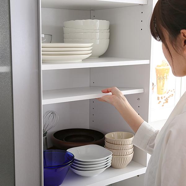ガラス扉キッチン収納 5段/7段可動棚 sd9_5add1d3a0ae15097f3be6bb5b6