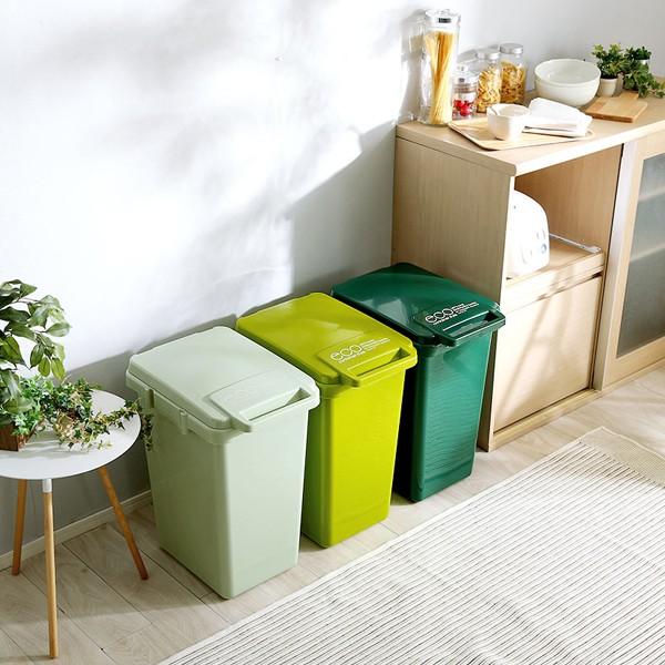 ゴミ箱 45L 緑 グリーン 屋外 屋内 おしゃれ 日本製 : うさぎ屋