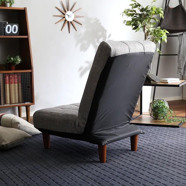 フロアソファ 1人掛け用 脚付き 座椅子 リクライニング