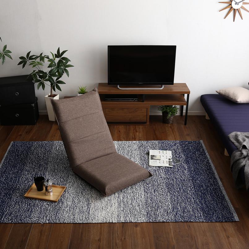 フロアチェア 座椅子 ハイバック 日本製 フルフラット リクライニング