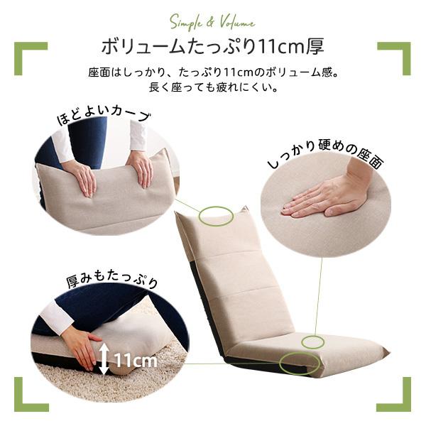 フロアチェア 座椅子 ハイバック 日本製 フルフラット リクライニング