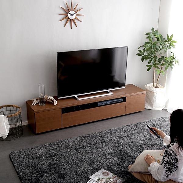 テレビ台 完成品 日本製 国産 シンプル テレビローボード 幅140cm 木目