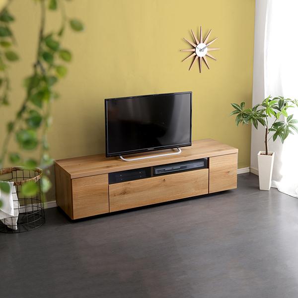 テレビ台 完成品 日本製 国産 シンプル テレビローボード 幅140cm 木目