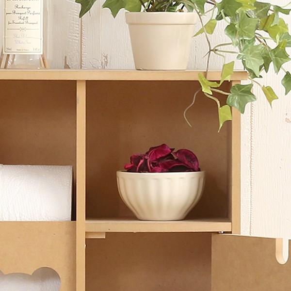 トイレラック スリム 薄型 トイレットペーパー 収納庫 トイレ用品 扉付き おしゃれ かわいい