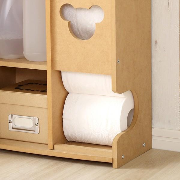 トイレラック スリム 薄型 トイレットペーパー 収納庫 トイレ用品 扉付き おしゃれ かわいい