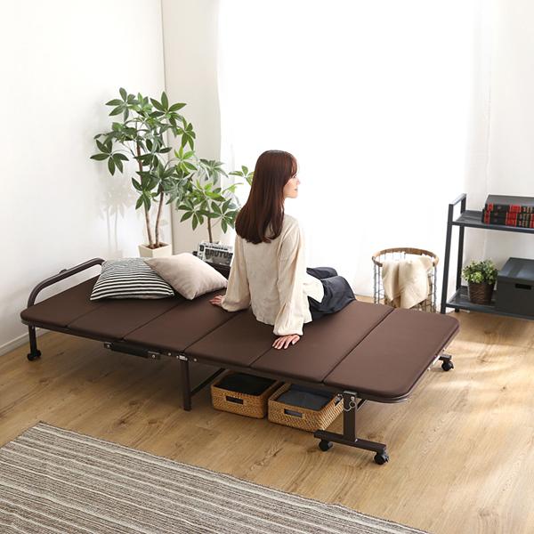 ホームテイスト（HOME taste） 折りたたみベッド シングル コンパクト