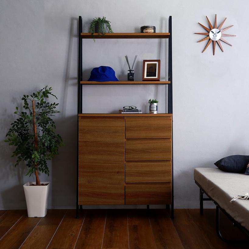 【美品】マルニ　アンティーク　ラック　棚　チェスト　木製ラック 引き出し扉 美品】マルニ アンティーク ラック 棚 チェスト 木製ラック 引き出し扉