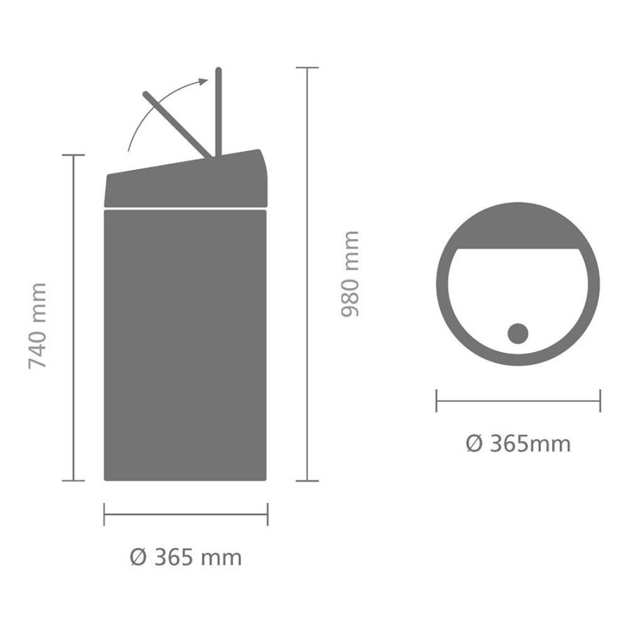 キッチン おしゃれ ゴミ箱 タッチビン マット 45L ブラバンシア brabantia 【ＦＬ】