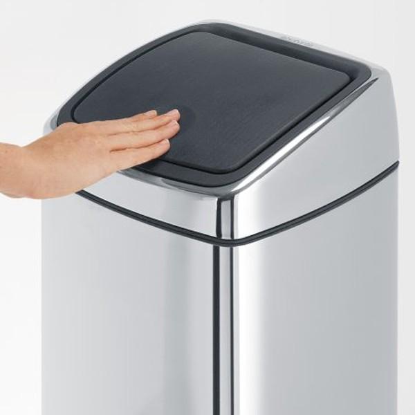 ごみ箱 スタイリッシュ おしゃれ レクタングラー タッチビン 角型 クローム 25L ブラバンシア brabantia toh203649