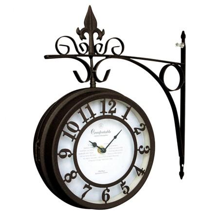 ギリシャ文字　両面壁掛け時計 アンティーク調 ブラケット時計 ギリシャ文字 両面壁掛け時計 アンティーク調 ブラケット時計 レトロな