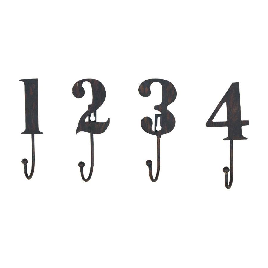 壁掛けフック アンティーク レトロ フック 壁フック ハンガー 数字