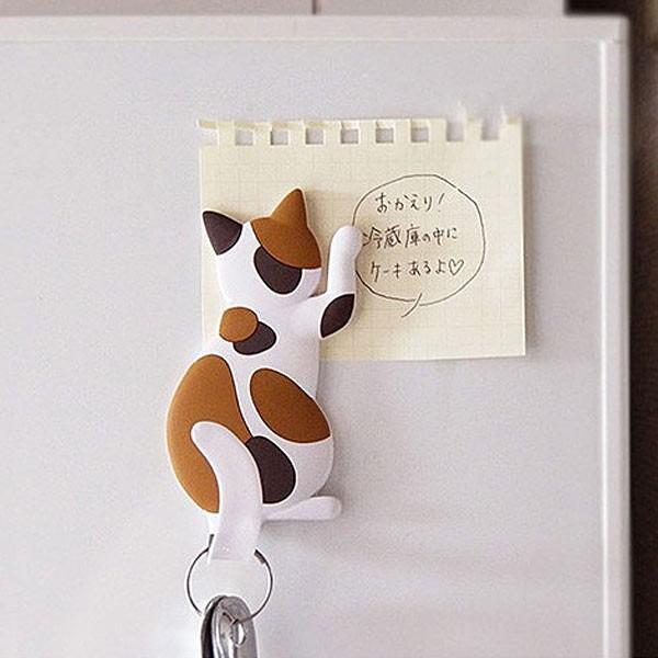 マグネット フック 猫 ねこ おしゃれ インテリア 磁石 冷蔵庫 ドア 扉