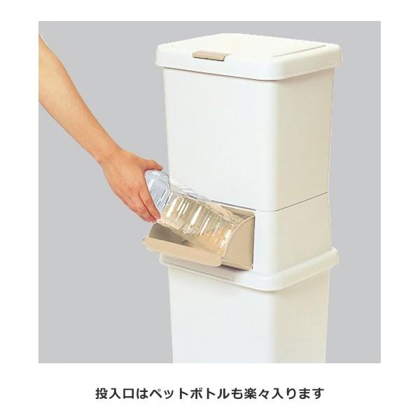 ダスボックス  ゴミ箱 2分別フタ付　幅50奥行42高さ85cm 木製 ホワイト ゴミ箱 2段 縦型 分別 蓋つき : うさぎ屋 インテリア&DIY - 通販