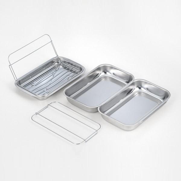 揚げ物用バット ステンレスバット 料理 トレー セット : うさぎ屋