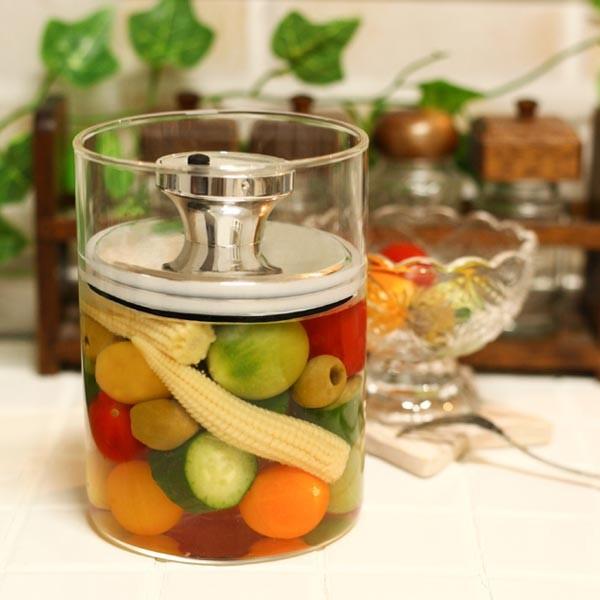 保存容器 ガラス おしゃれ 密封 密閉 エア抜き エアリデューサー