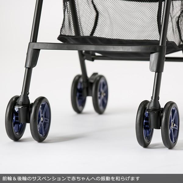 ベビーカー B型 軽量 コンパクト ハイシート 軽い ゆったり座れる 日よけ 安定 自立式｜usagi-shop｜09