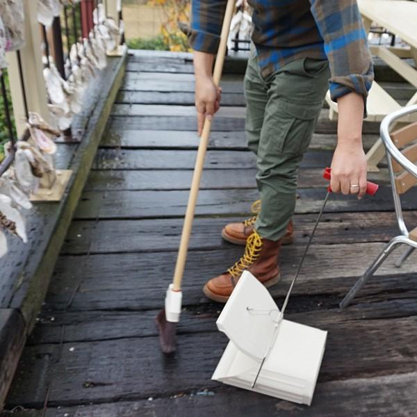 塵取り ちりとり フタつき おしゃれ 掃除道具 ロングダストパン