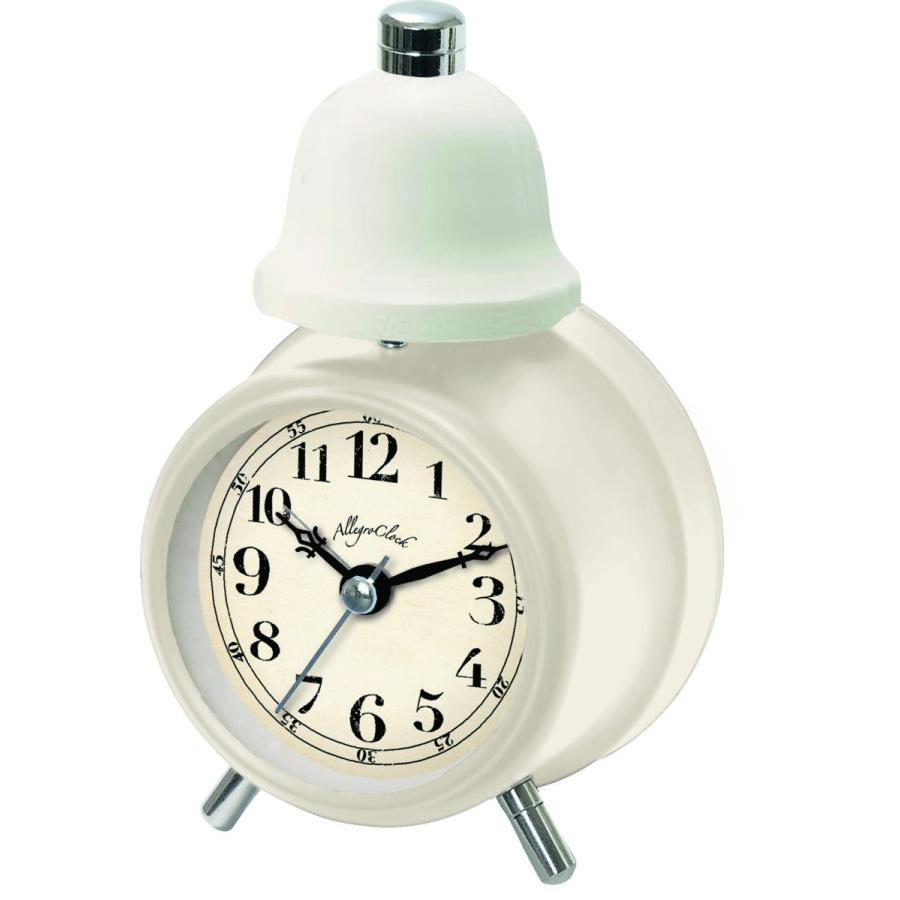 目覚まし時計 置き時計 アナログ おしゃれな レトロ ベル 鈴 : うさぎ