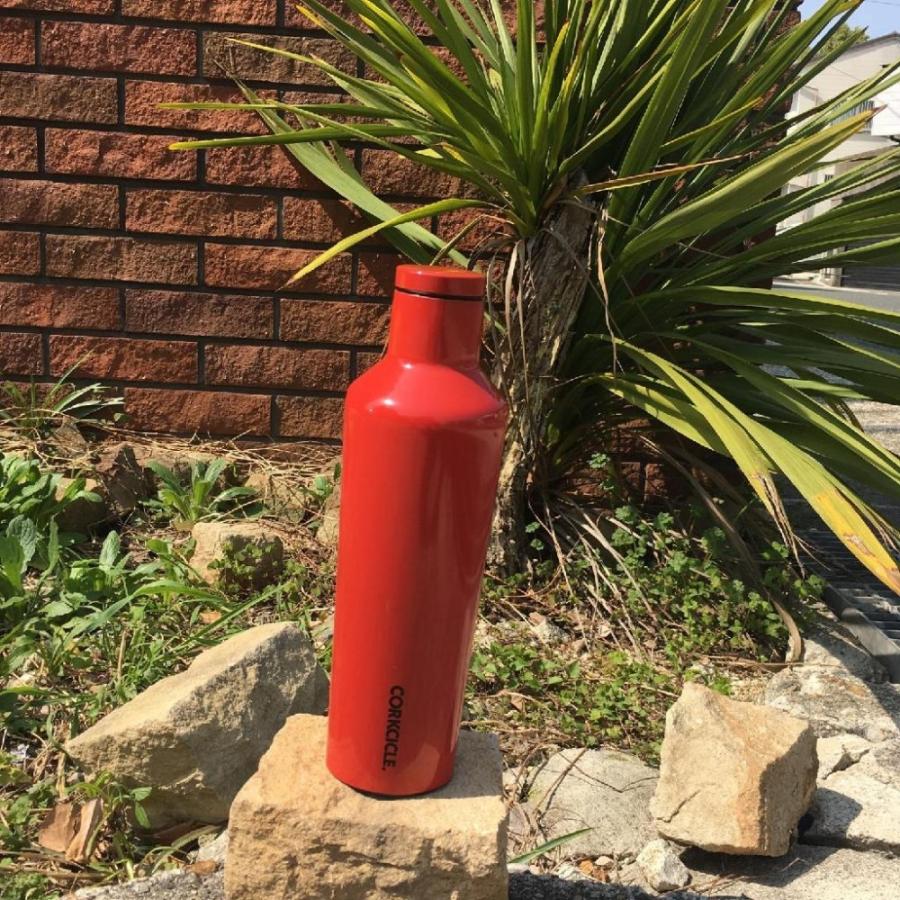 水筒 赤 レッド ステンレスボトル 470ml 保冷 保温 おしゃれ スリム