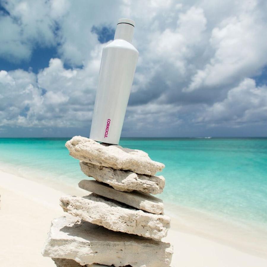 水筒 白 ホワイト ステンレス スリム ボトル 保冷 保温 おしゃれ 470ml