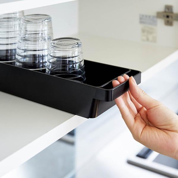 トレー コップ収納 食器トレー トレイ 食器棚 取っ手付き 山崎 トレー コップ収納 食器トレー トレイ 食器棚 取っ手付き 山崎