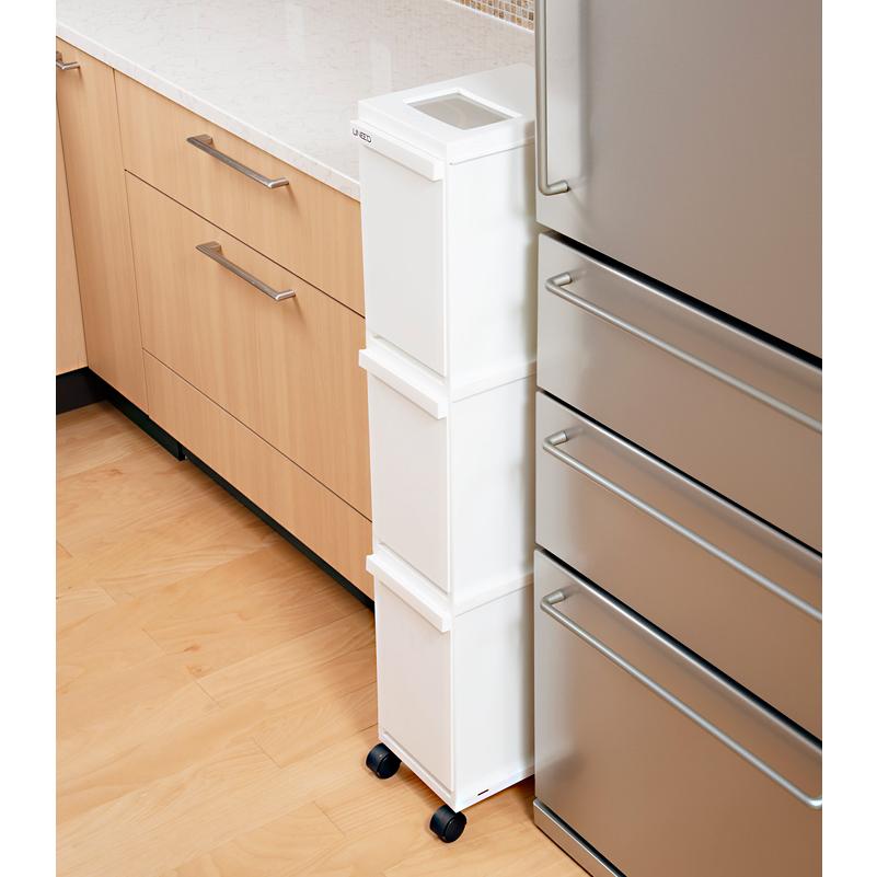 ゴミ箱 3段 分別 キャスター付き ごみ箱 縦型 キッチン リビング ふた