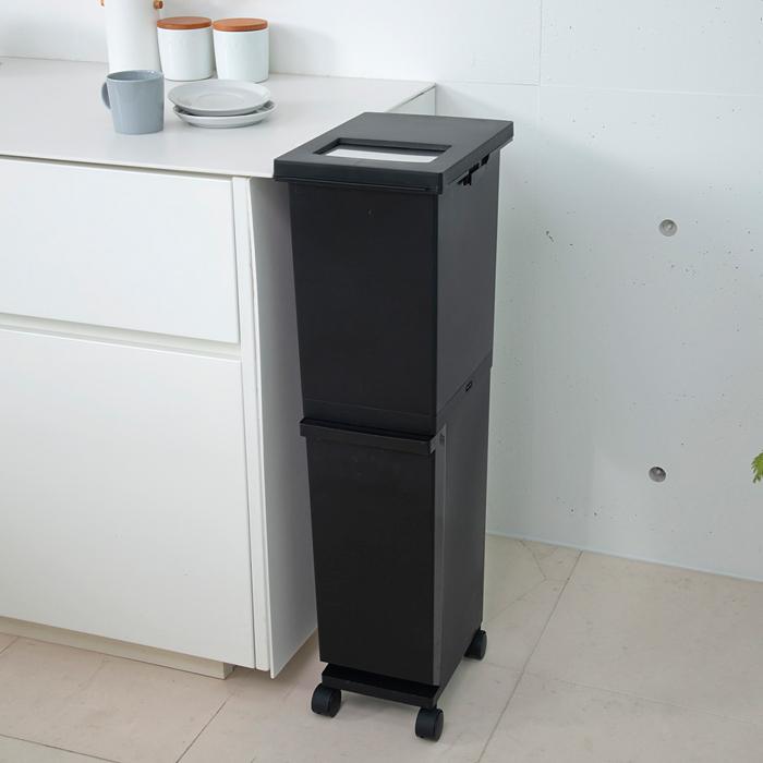 ゴミ箱 2段 分別 キャスター付き ごみ箱 キッチン リビング ふた付き