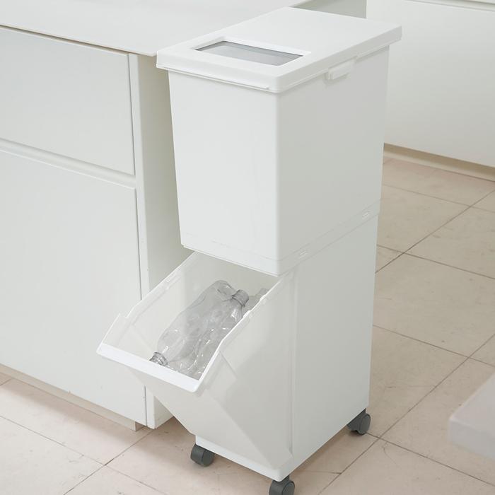 ゴミ箱 2段 分別 キャスター付き ごみ箱 キッチン リビング ふた付き