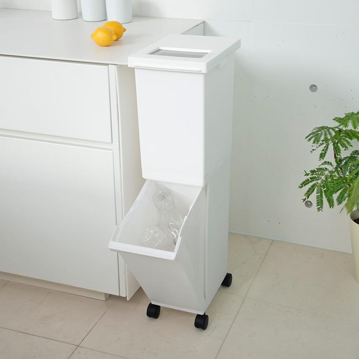 ゴミ箱 2段 分別 キャスター付き ごみ箱 キッチン リビング ふた付き