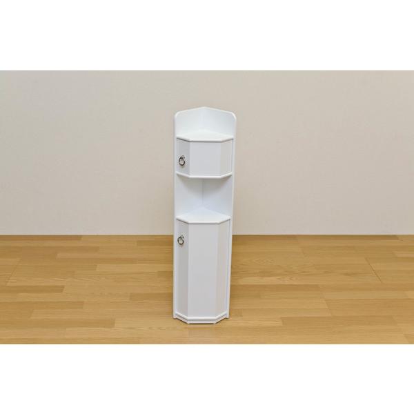 トイレコーナーラック 白 ホワイト トイレ収納棚 おしゃれ 隅 角