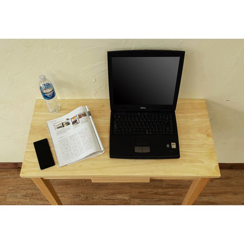木製テーブル 引出し付き デスク 机 テーブル 90×45cm シンプル