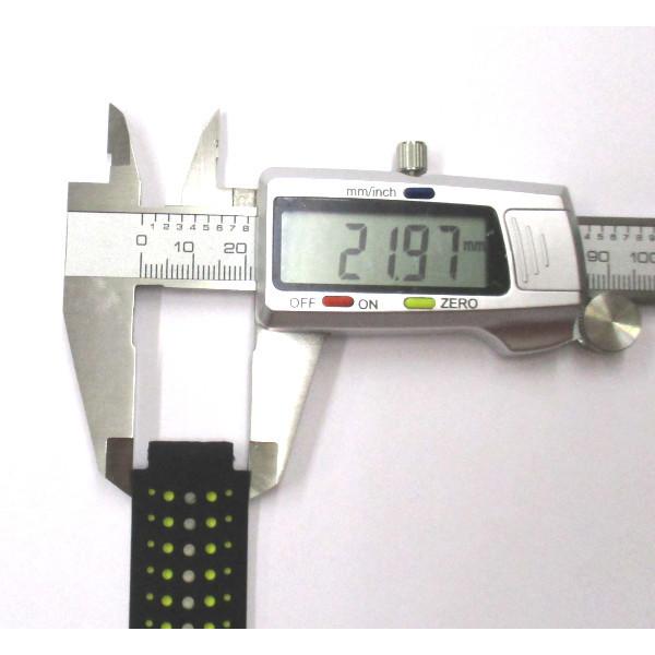 腕時計ベルト ブラックxイエロー 22mm 時計バンド シリコン 替えバンド 替えベルト (UZ73)｜usagi｜03