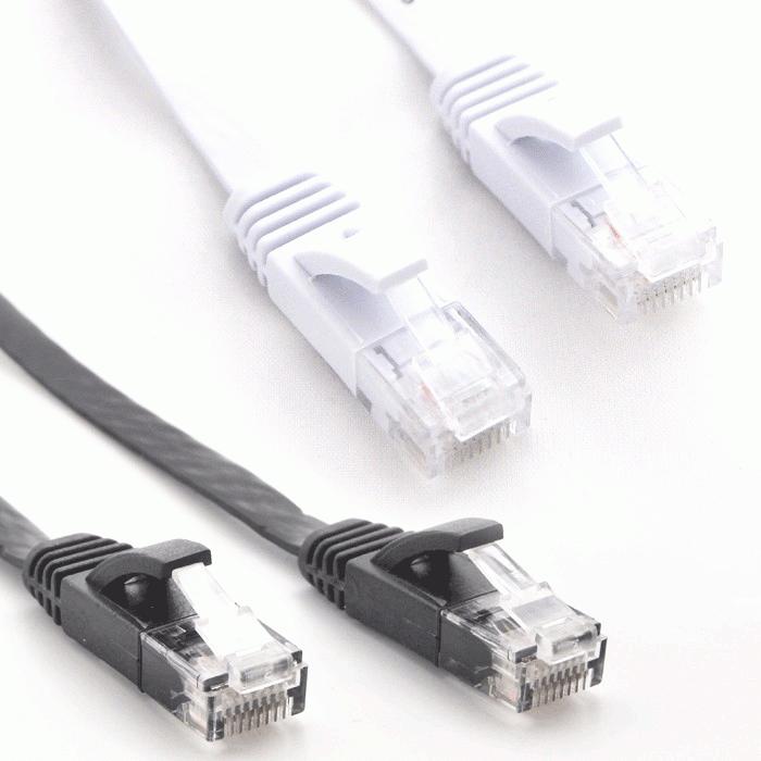 LANケーブル フラット CAT6 3m ホワイト Category 6 cable｜usagi｜02