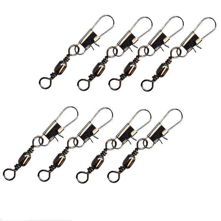 誕生日プレゼント タル型サルカンスナップ付き 8個入 3号 スイベル ブラック ロック付き Sarozambia Com