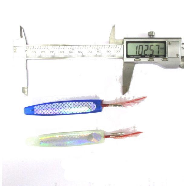 弓 弓角 夜光 (ボディ8cm 針までの長さ10.5cm) 1個 鳥毛付 (UZ71