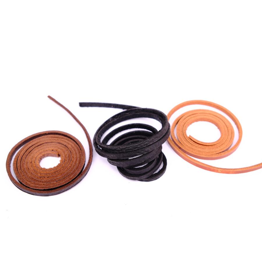 牛革 紐 ブラウン 約1000mmx4mm ロープ 編み ブレスレット ネックレス (K15) | ブランド登録なし | 01