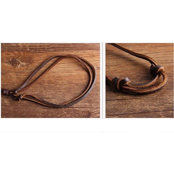 牛革 紐 ブラウン 約1000mmx4mm ロープ 編み ブレスレット ネックレス (K15) | ブランド登録なし | 03