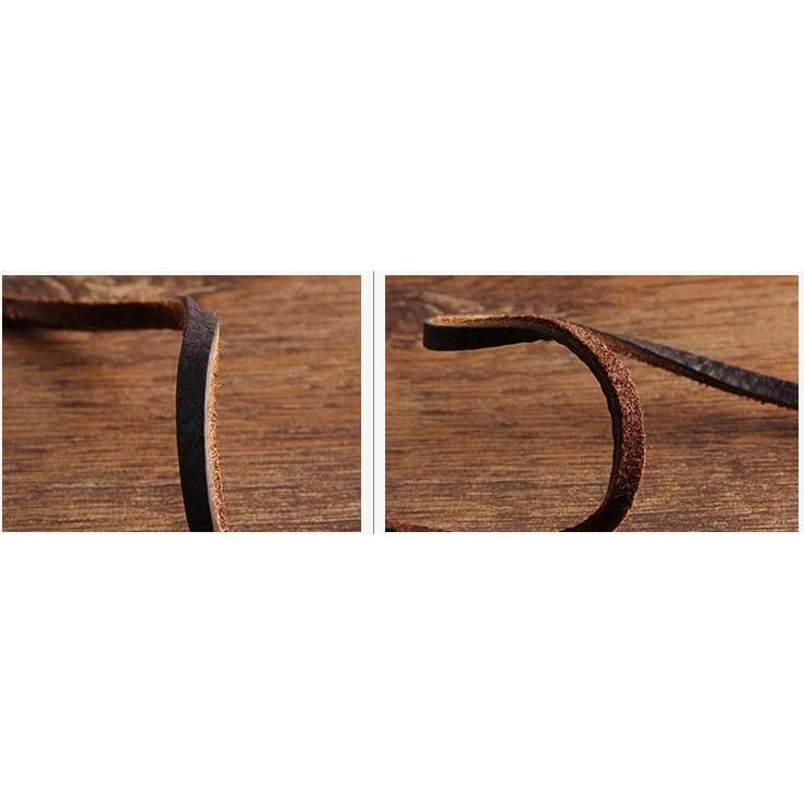 牛革 紐 ブラウン 約1000mmx4mm ロープ 編み ブレスレット ネックレス (K15) | ブランド登録なし | 04