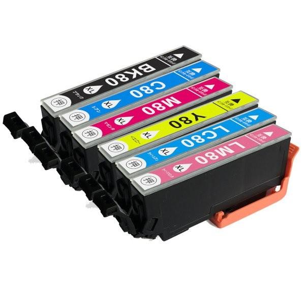 互換品 IC6CL80 / 6個自由選択 増量 インクカートリッジ エプソン EP-707 EP-708 EP-777 EP-807 EP-808 EP-907 EP-977 | エプソン | 01
