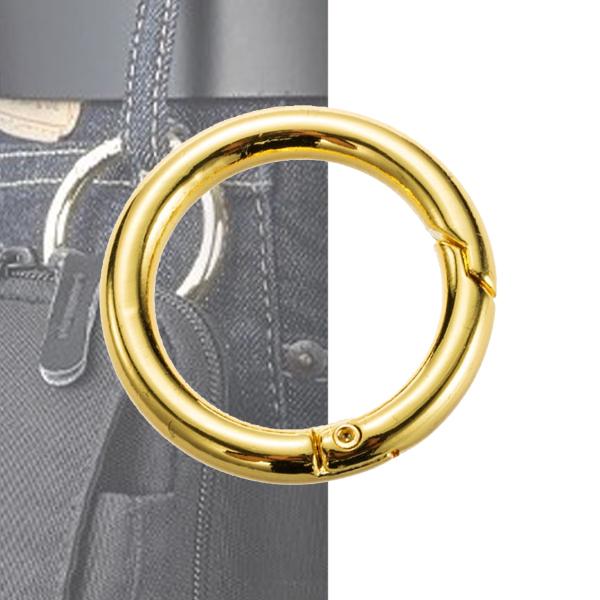 サークルカラビナ ゴールド 34mm アクセサリーカラビナ ベルトループ キーリング などに E5 Kristiananderin Com