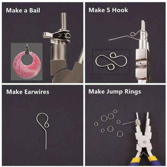 ジュエリープライヤー ベイルメイキングプライヤー 滑り止めコンフォートグリップハンドル付き ループと丸カン作成ツール 成形ツール |  | 01