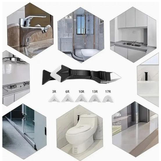 コーキング除去ツールキット シーラント仕上げツール 窓用接着角スクレーパーツール キッチンやバスルームのシンク改修 ブチルはがし (T52) | ブランド登録なし | 05