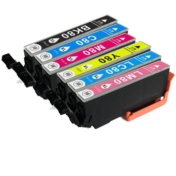 カラリオ 互換品 EP-807AW インク エプソンプリンターインク C6CL80L