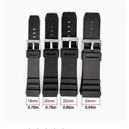 シリコン 時計バンド 1個 シルバーバックル バネ棒2本付 バンド G-SHOCK ガーミン 腕時計ベルト 工具 カシオ 交換 CASIO チプカシ 互換 (UE2) |  | 05