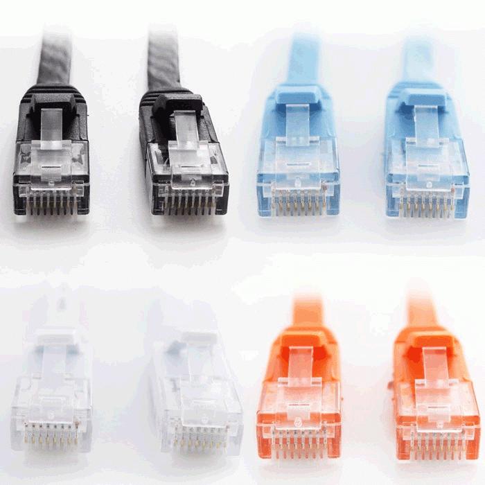 LANケーブル フラット CAT6 1m ブラック Category 6 cable (U)｜usagi｜04