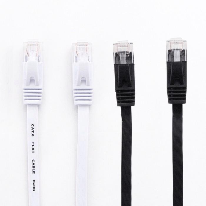 LANケーブル フラット CAT6 30m ブラック Category 6 cable｜usagi｜02