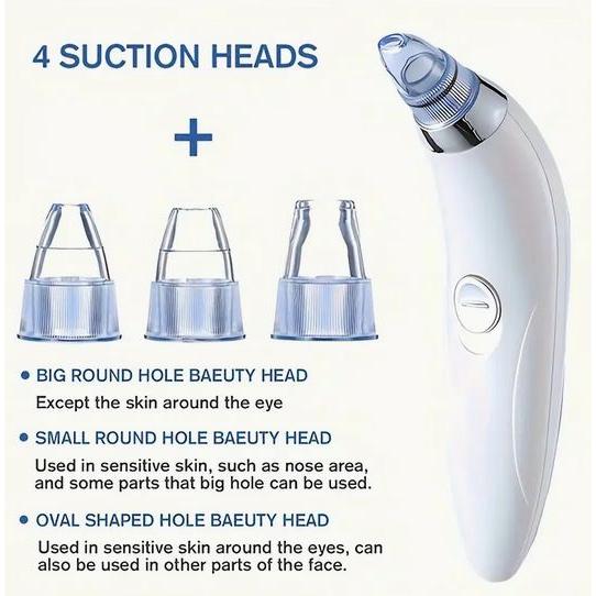 毛穴吸引器 ホワイト 電池式(別売) 毛穴ケア 鼻 毛穴 黒ずみ 毛穴汚れ いちご鼻 イチゴ鼻 スキンケア 黒ずみケア 角栓 吸引 除去 ニキビ吸引 角栓除去 |  | 04