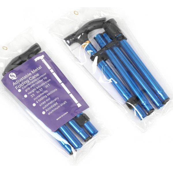 ステッキ ブラック 杖 5段階調整 4つ 折り畳み 鞄収納できる